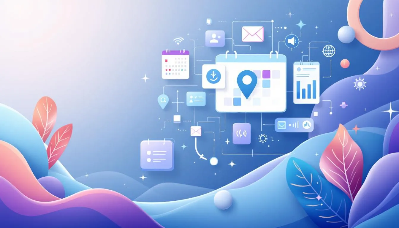 An illustration showcasing key features to look for in self scheduling programs.