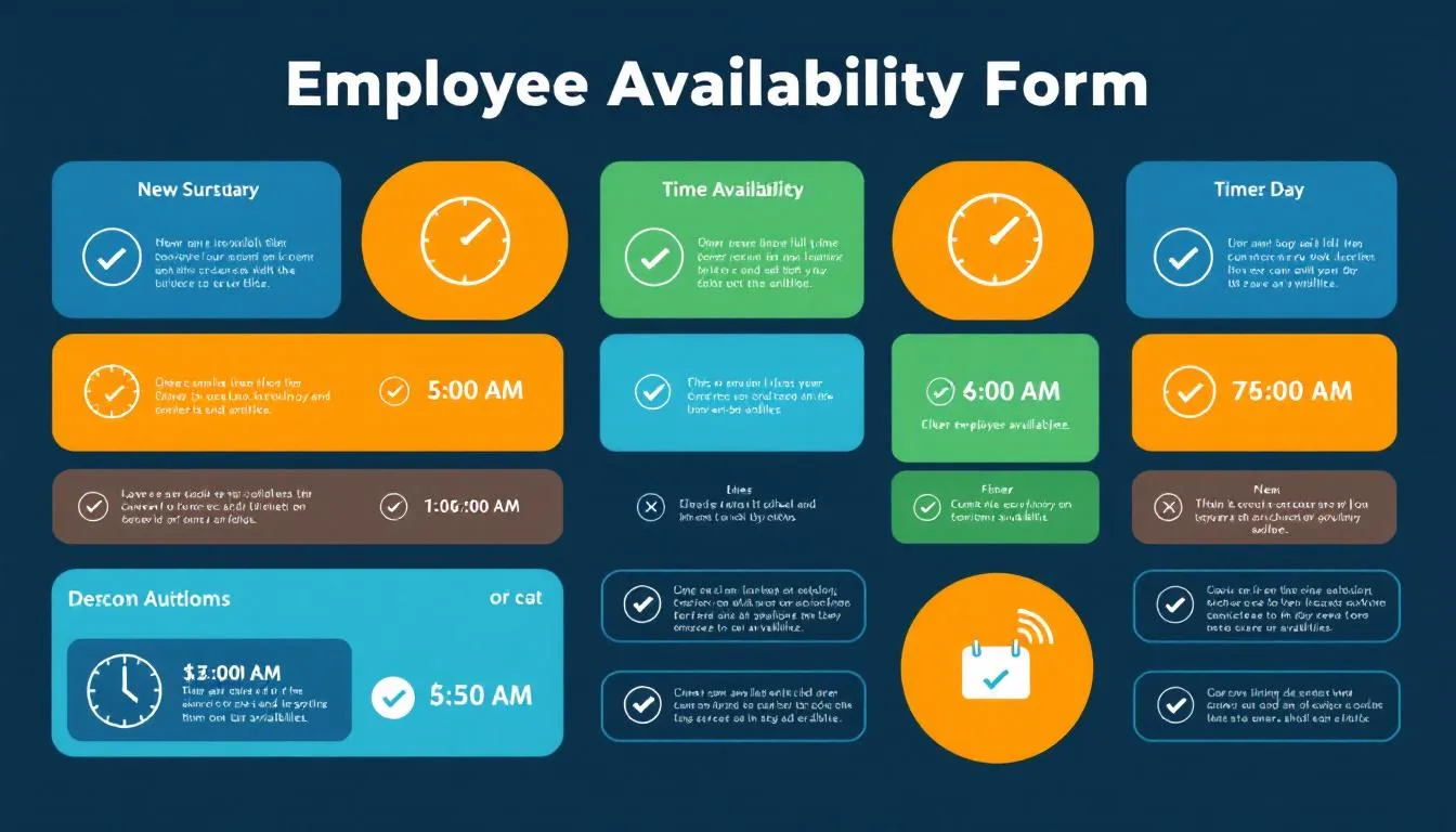 An example of an employee availability form filled out by an employee.